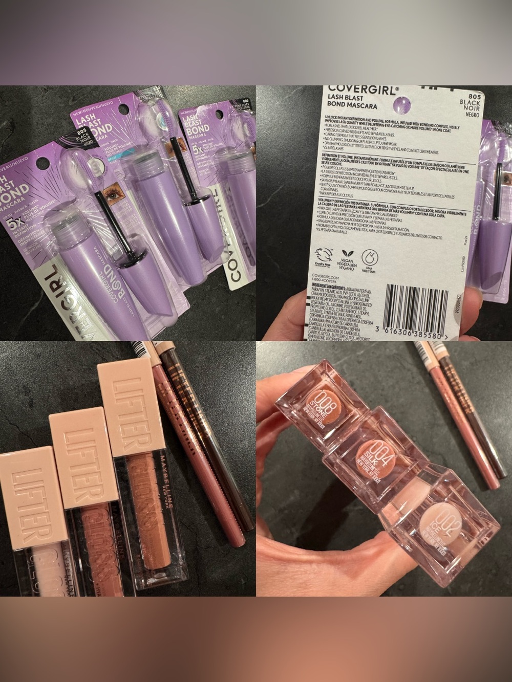 ALL NEW Maybelline & COVERGIRL makeup bundle (8 items)